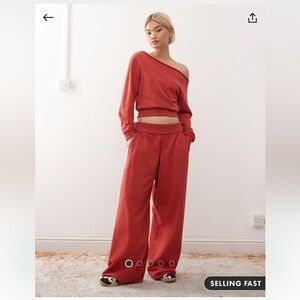 ASOS red sweat set
